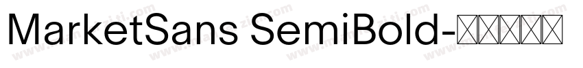MarketSans SemiBold字体转换